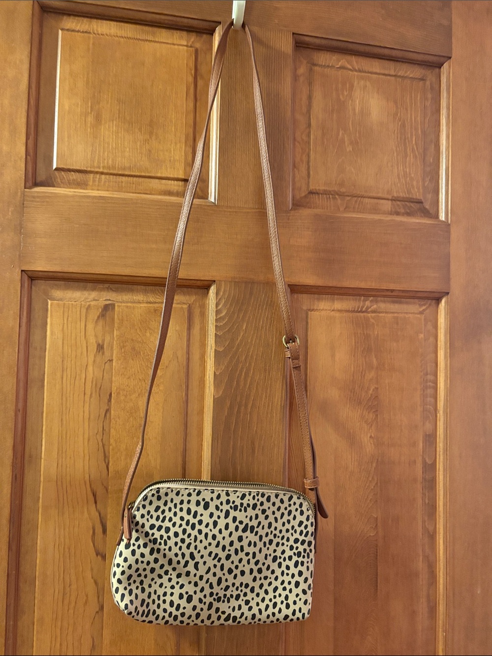 Universal Thread Leopard Print Crossbody in Beige and Brown